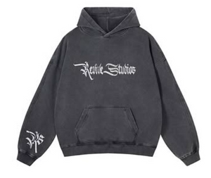 Revive Studios Washed Dark Grey Hoodie