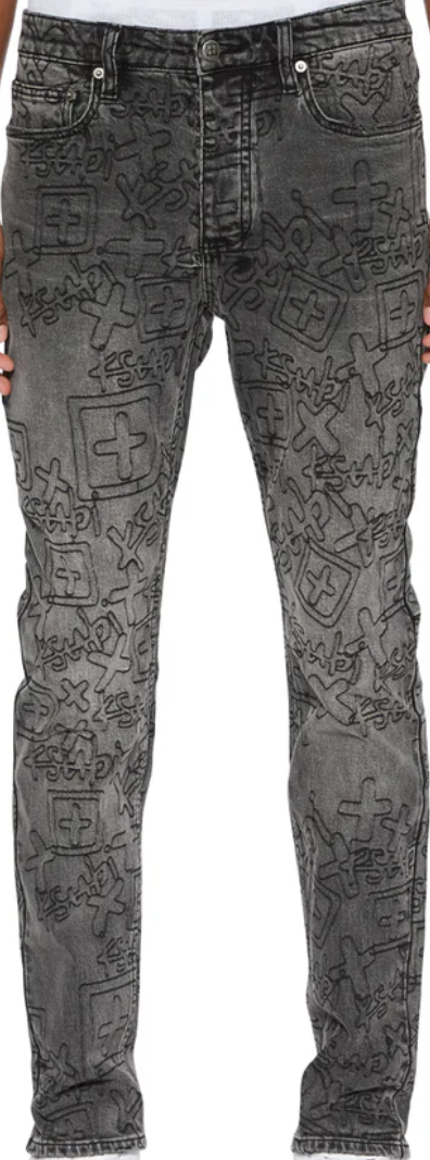 Ksubi Chitch Stencil Grey Jeans