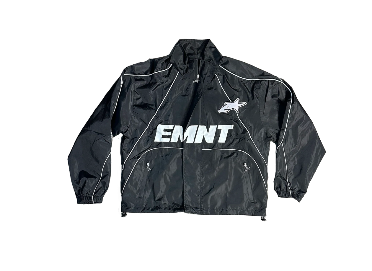 EMINENT BLACK NYLON SWEATSUIT TOP