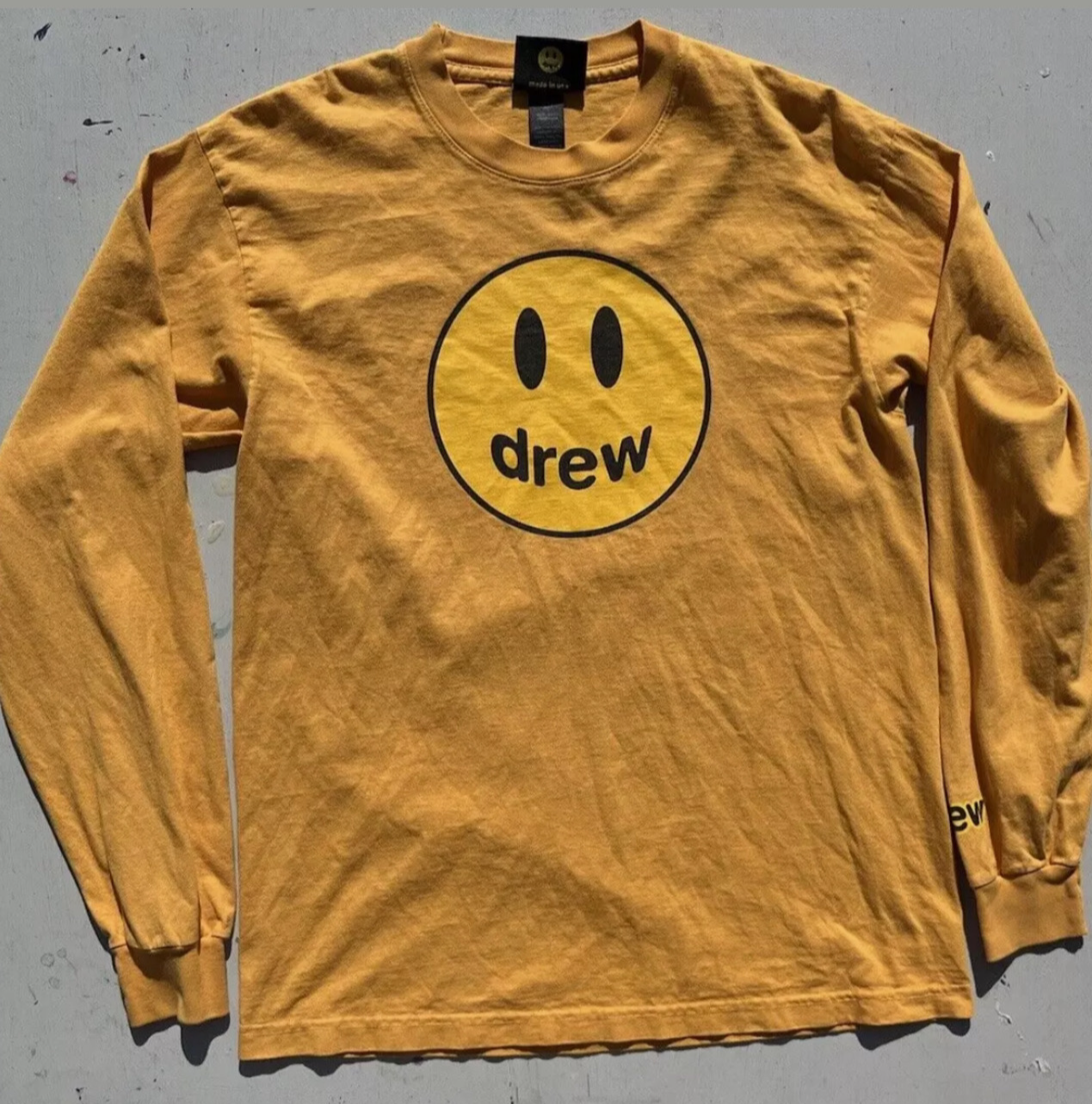 Drew House - L/S Mustard Yellow Tee