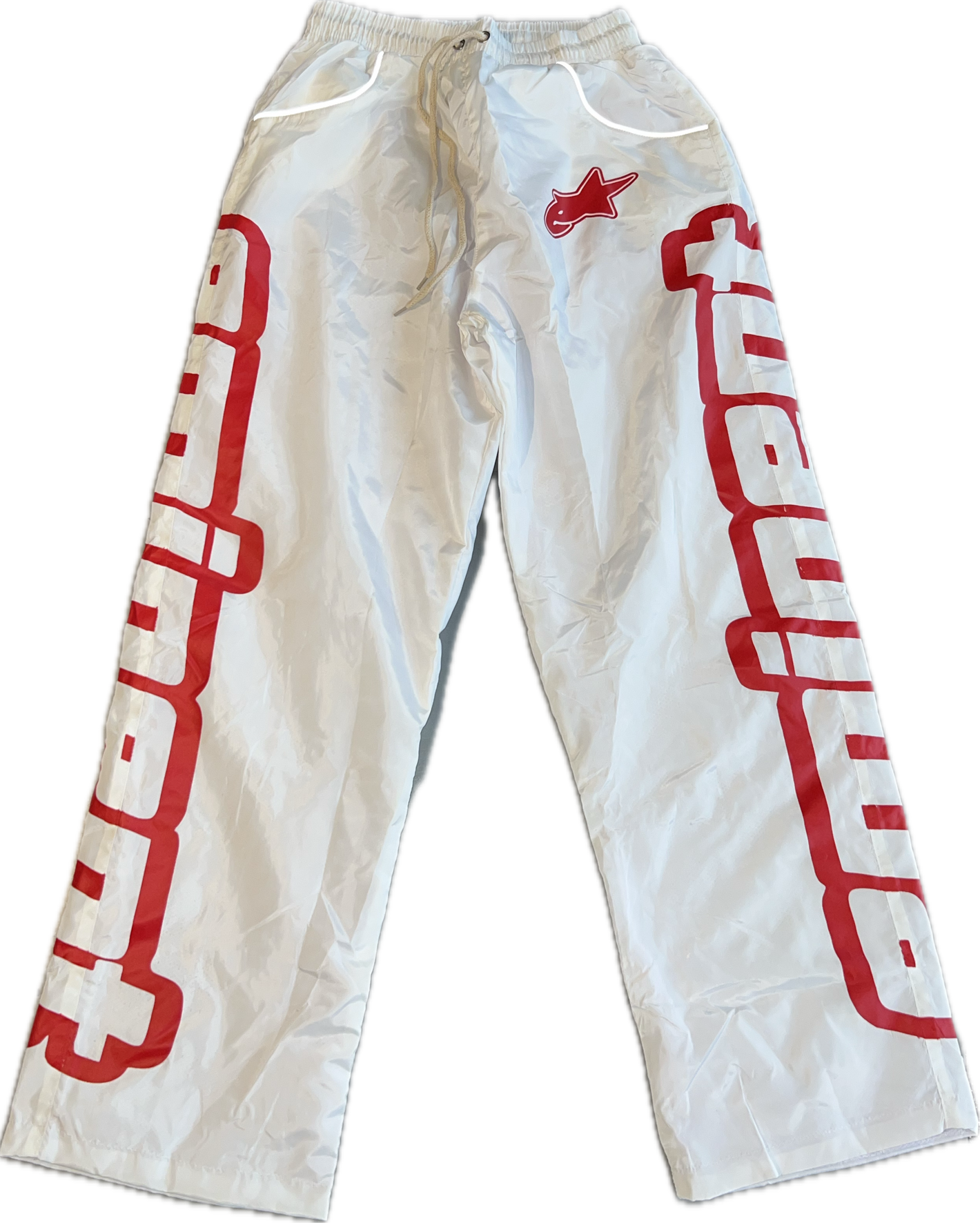 EMINENT WHITE NYLON SWEATSUIT BOTTOM