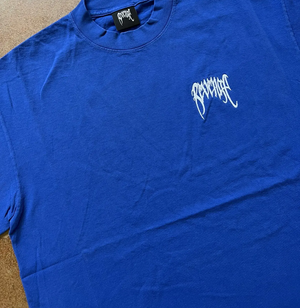 Revenge Basic Embroidered Logo Blue Tee