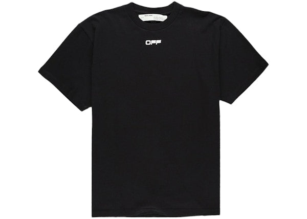 OFF-WHITE Slim Fit Airport Tape Black Tee